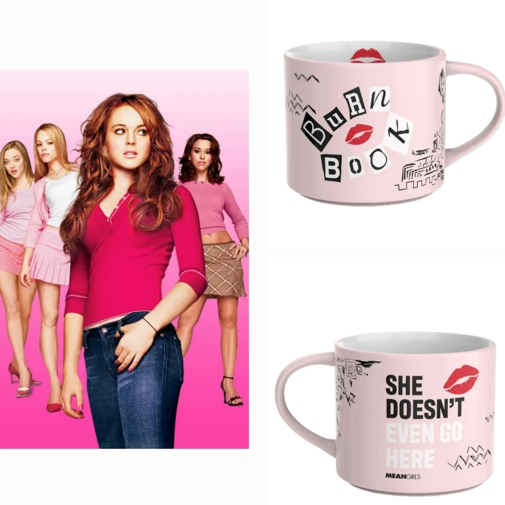 Mean Girls Burn Book Coffee Mug Pink NWT